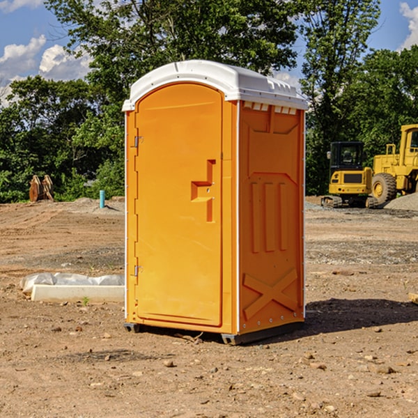 how often are the portable restrooms cleaned and serviced during a rental period in Weldon California